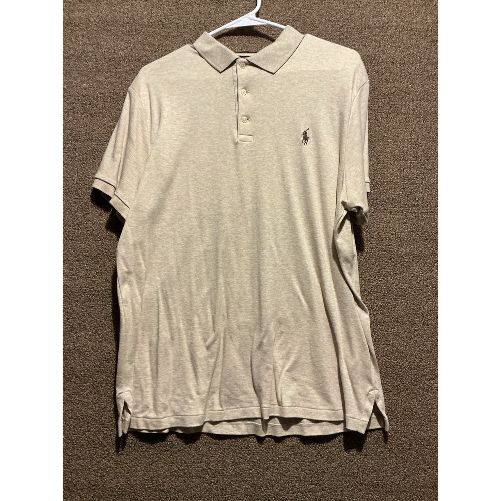 Polo Ralph Lauren Men Brown Polo New No Tag L Dune Brown Pony Custom Slim Fit